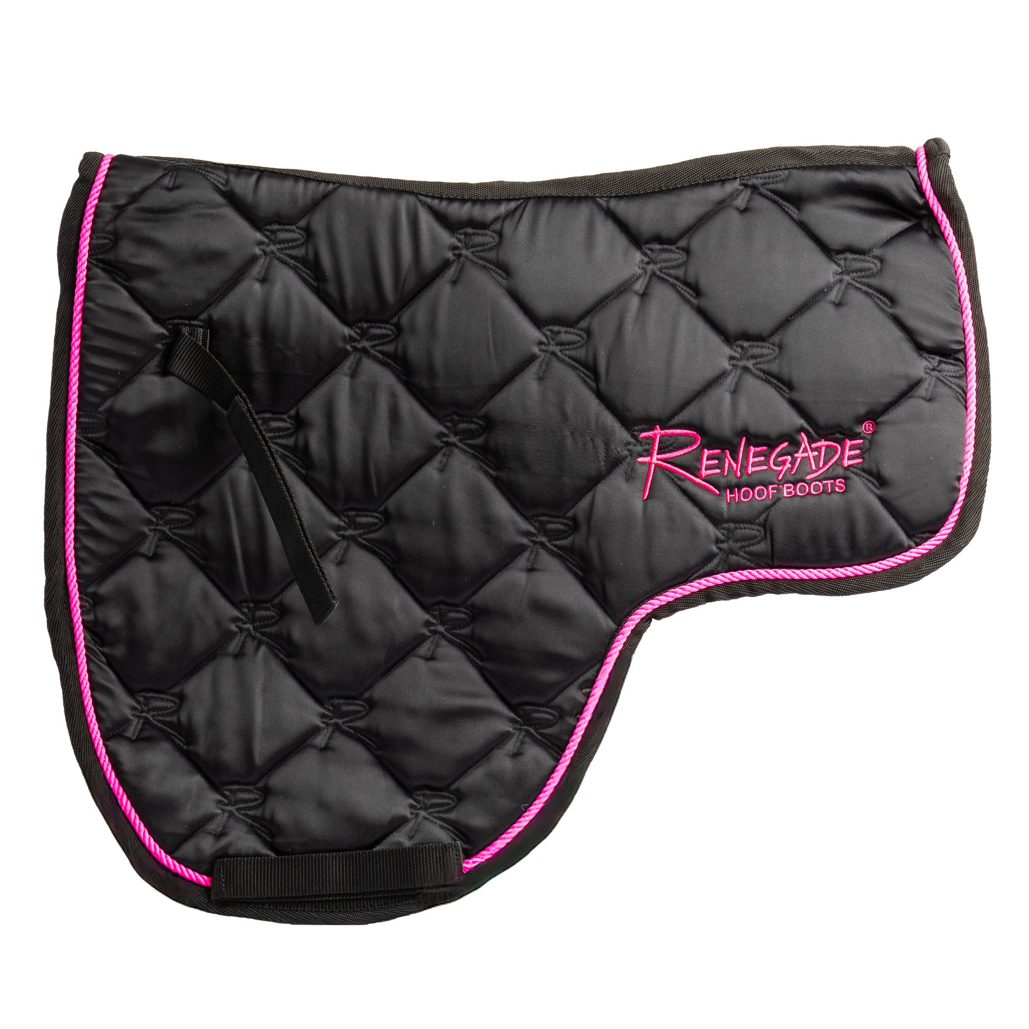 Renegade® English Saddle Pad - Cross Country Cut, Black/Pink