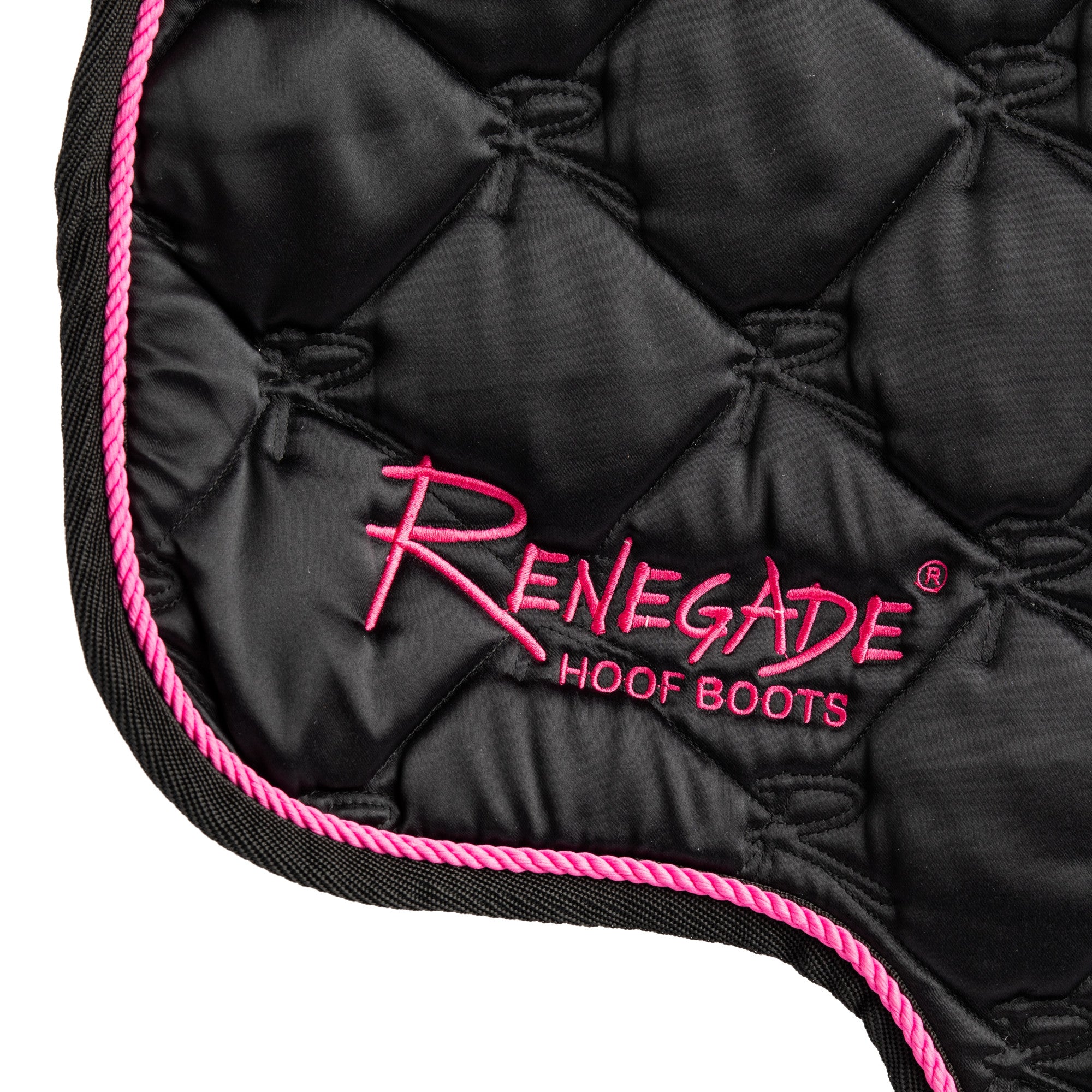 Renegade® English Saddle Pad - Cross Country Cut, Black/Pink