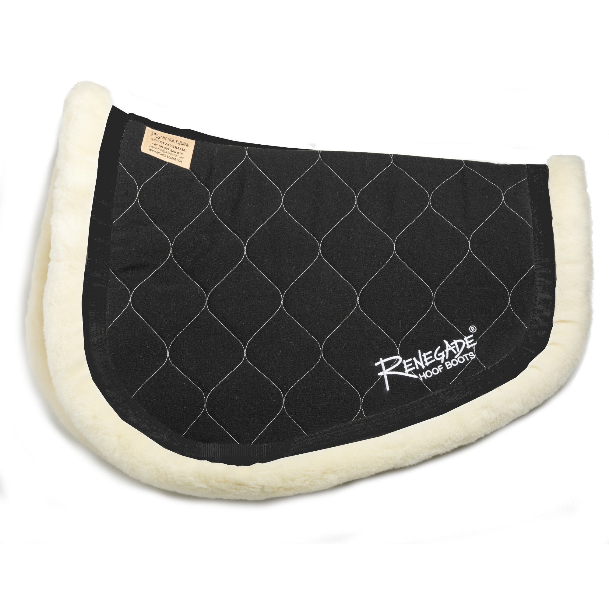 Archer Equine Saddle Pad - Hidalgo - All Black/White Logo