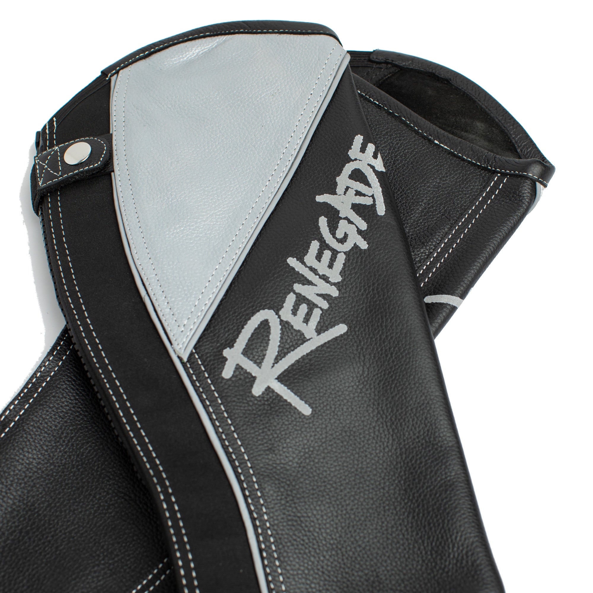 Renegade® Leather Half Chaps - Black/Silver