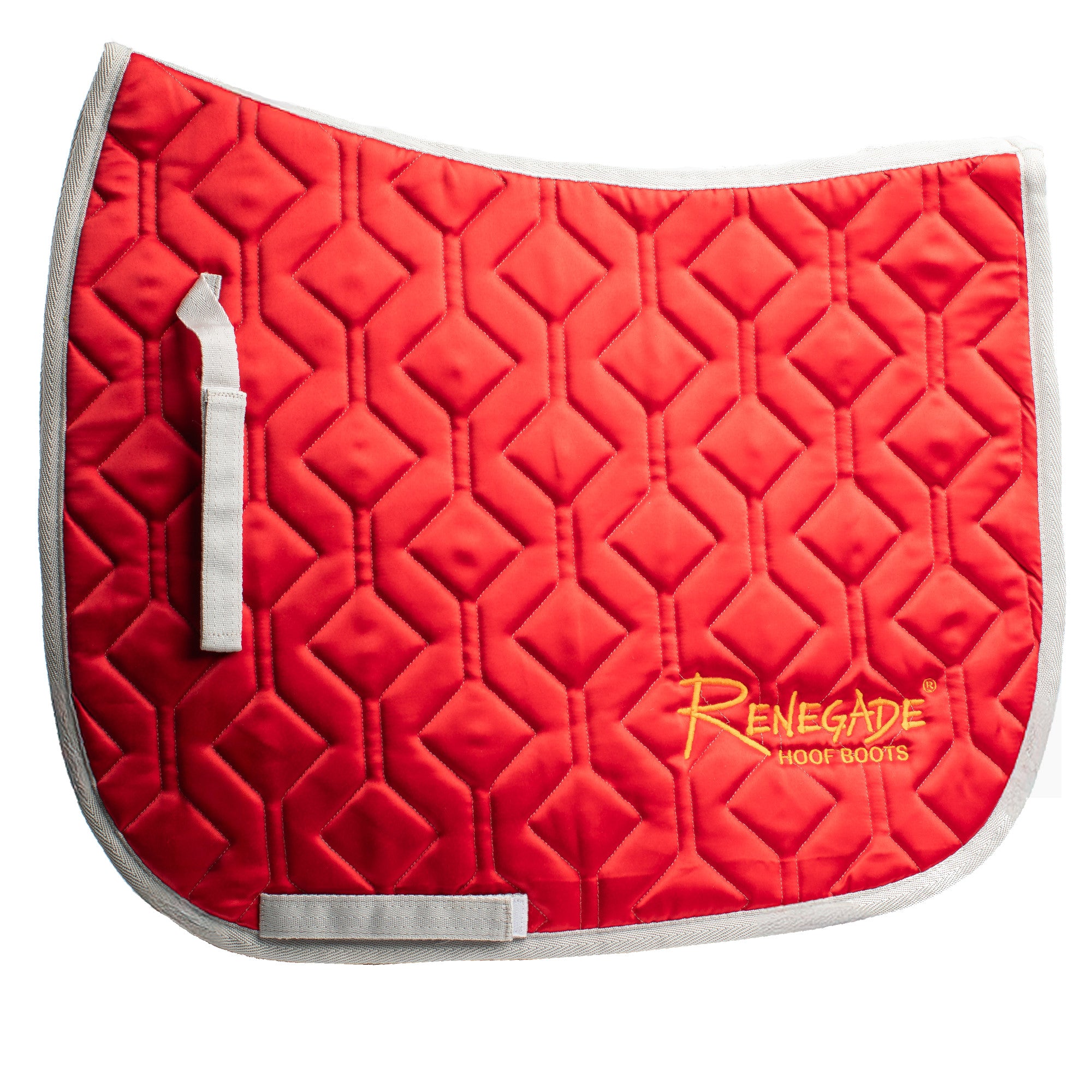 Renegade® Universal English Saddle Pad - Red/Orange/Silver Trim