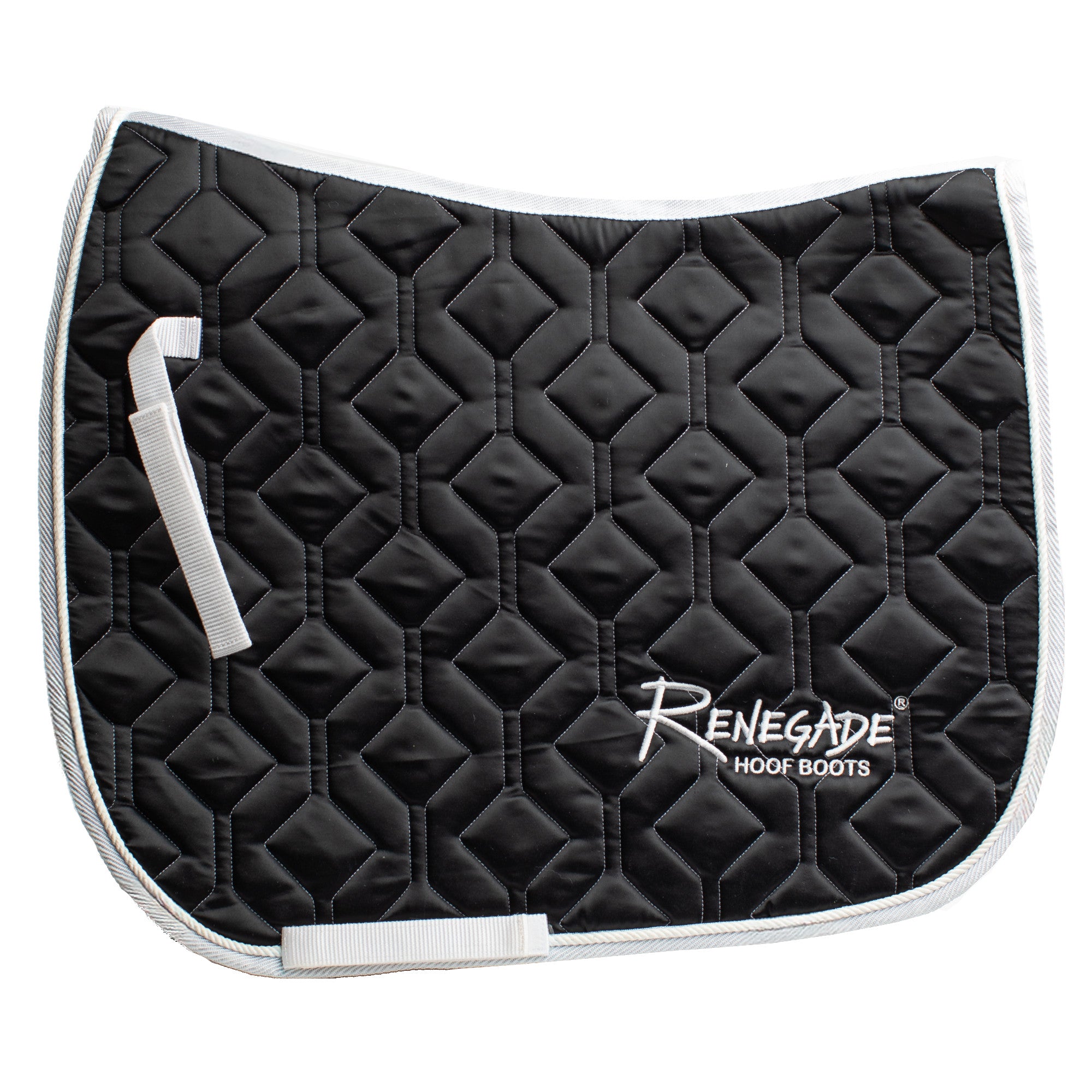 Renegade® Universal English Saddle Pad - Black/White Trim