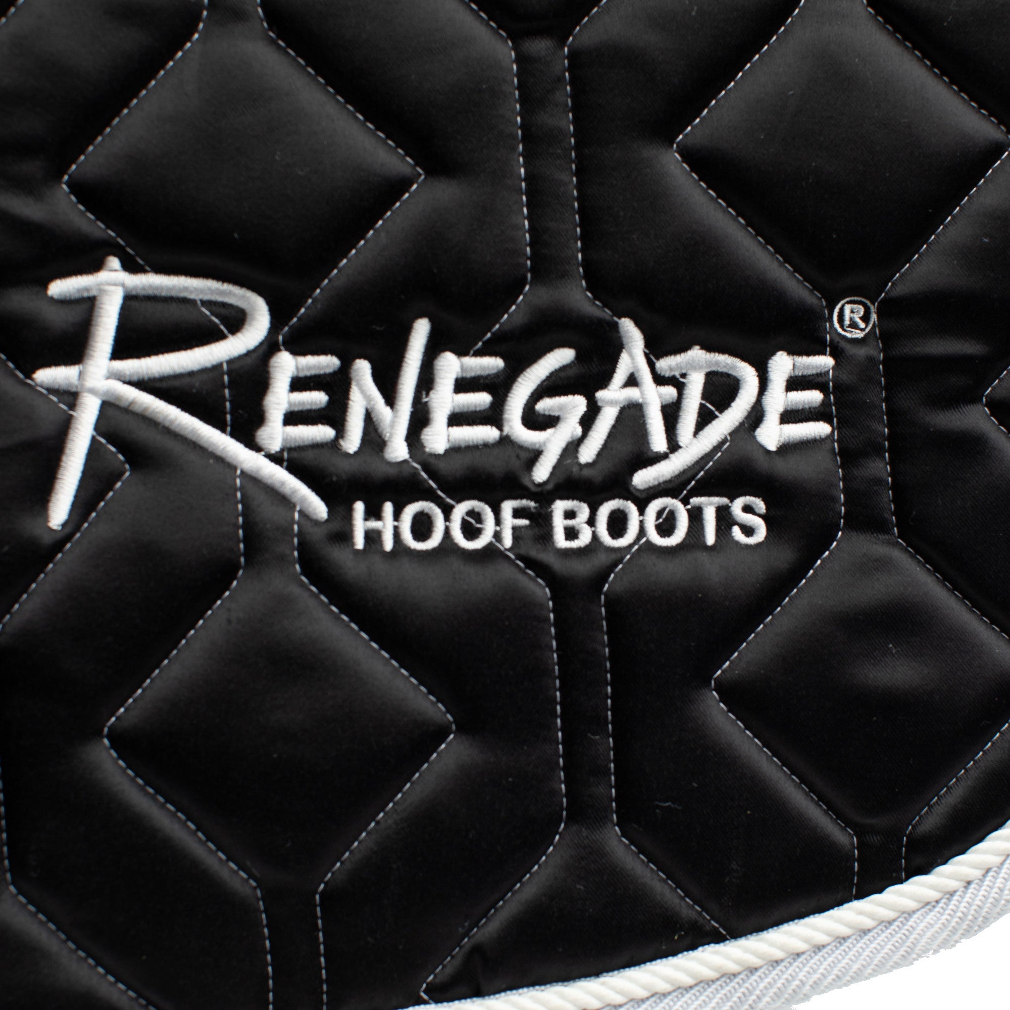Renegade® Universal English Saddle Pad - Black/White Trim