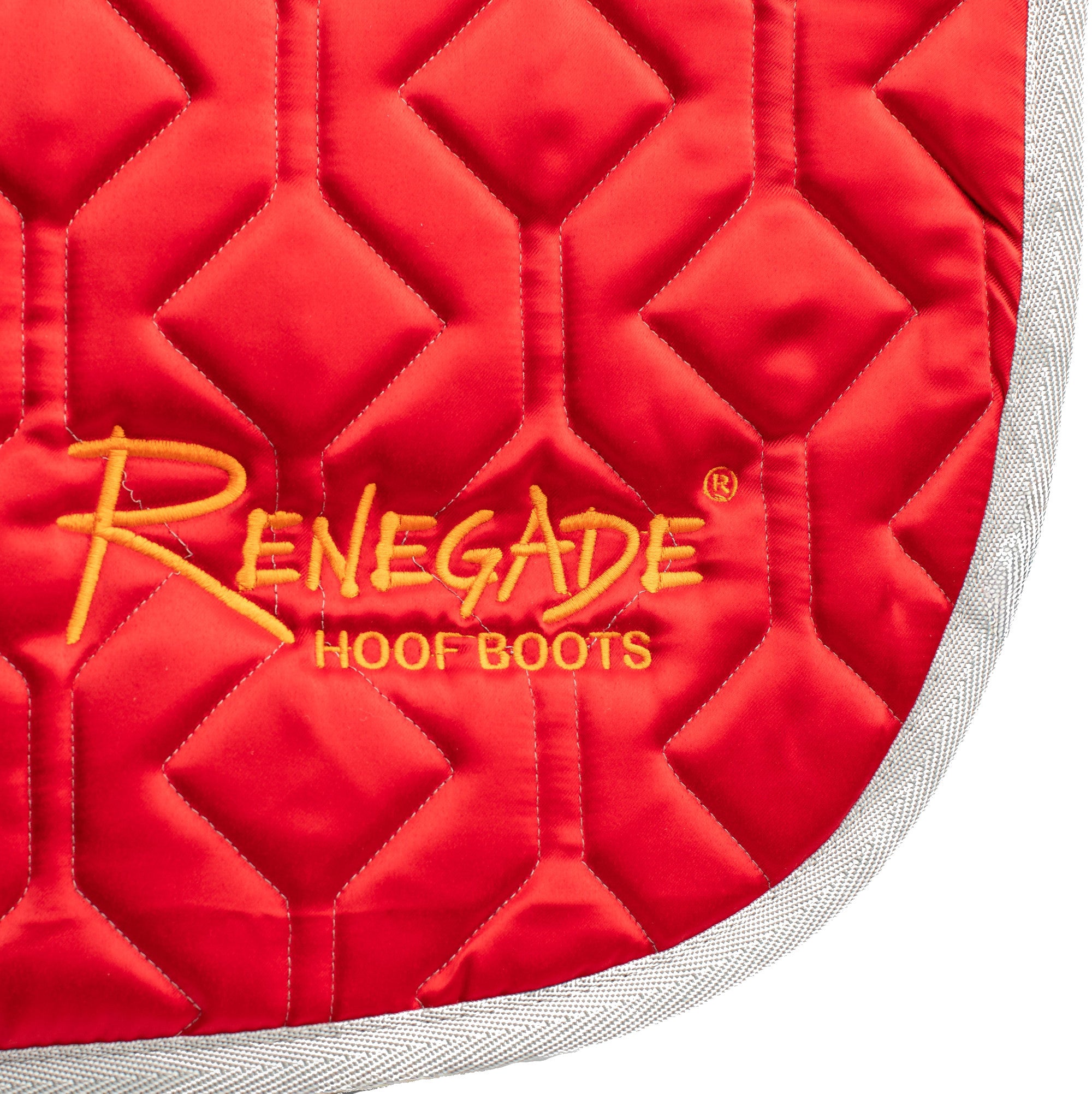 Renegade® Universal English Saddle Pad - Red/Orange/Silver Trim