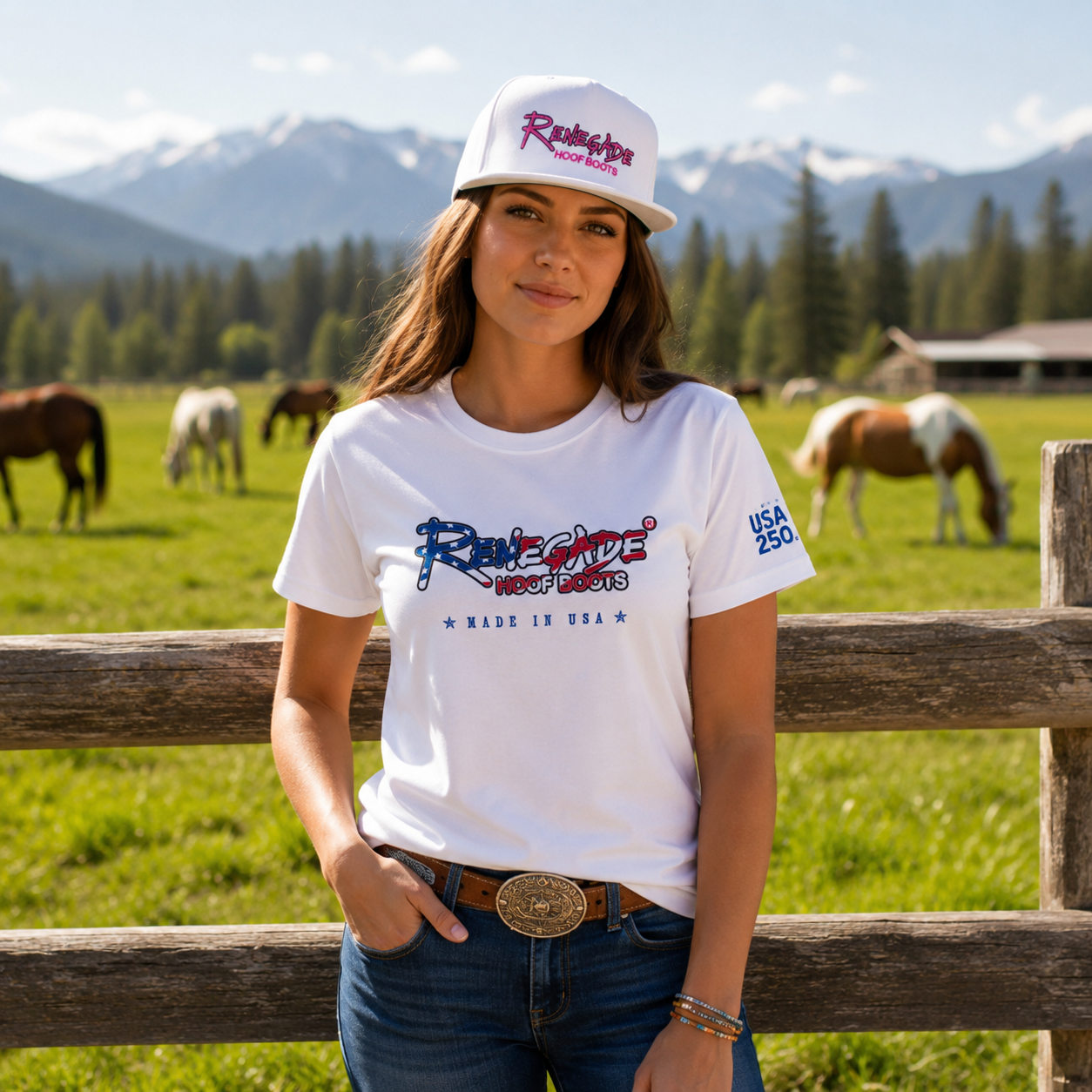 Renegade T-Shirt: USA 250 White