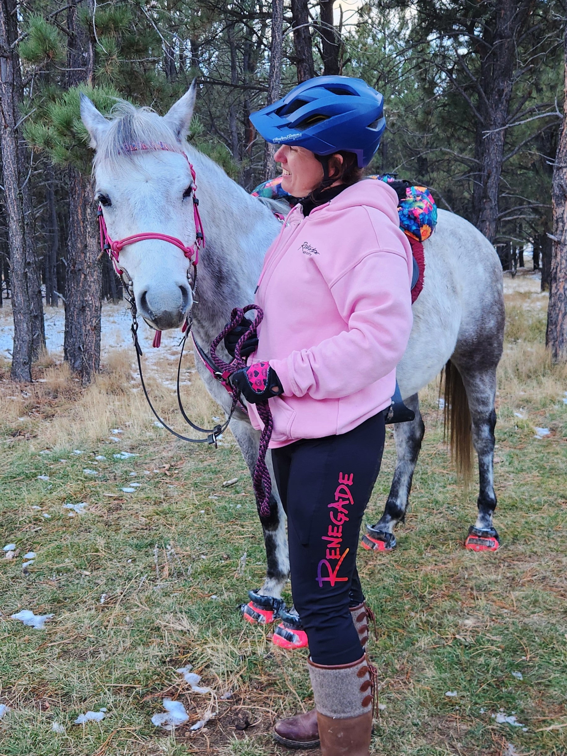 Renegade Kapuzenpullover mit Reißverschluss – Rosa