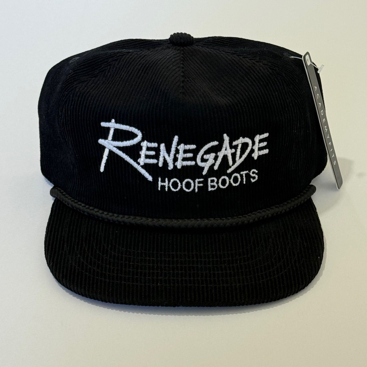 Renegade® Rope Corduroy Snapback Cap - Black/Silver