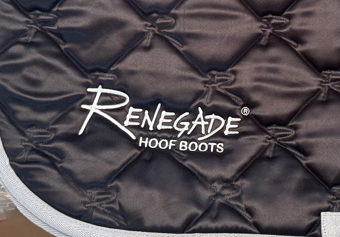 Renegade® Universal English Saddle Pad - Black/Silver Trim