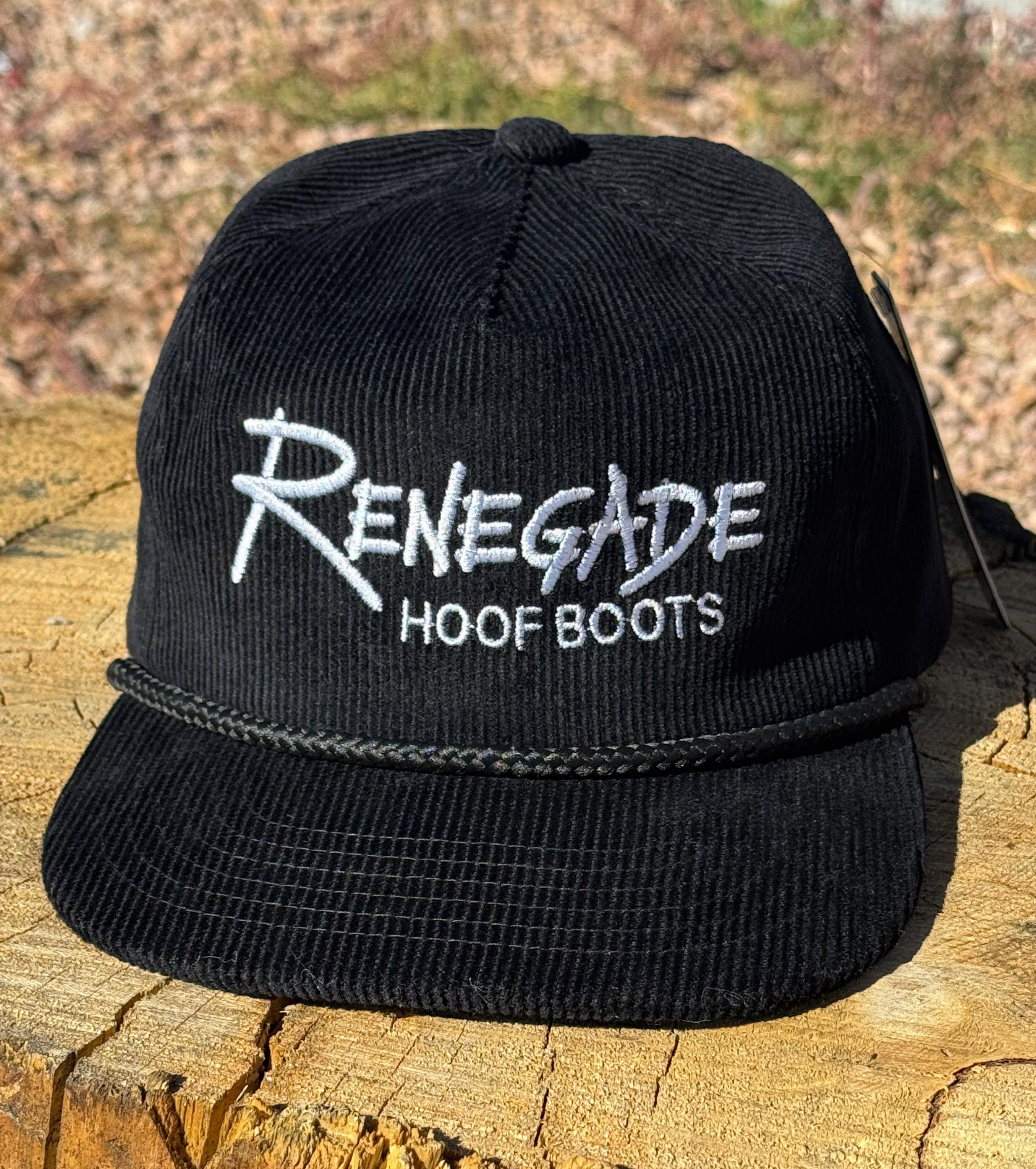 Renegade® Rope Corduroy Snapback Cap - Black/Silver
