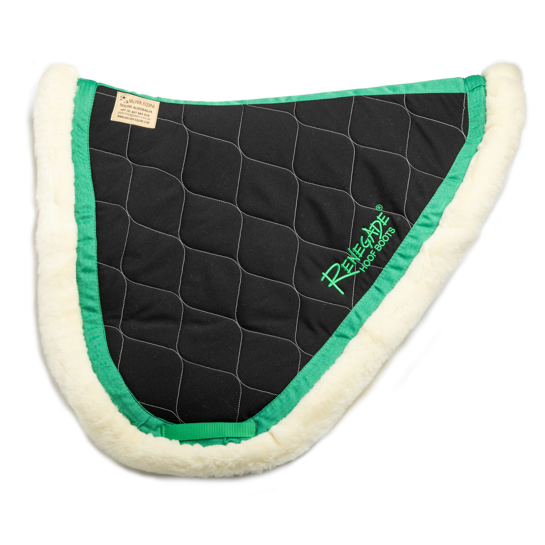 Archer Equine Saddle Pad - Braveheart - Black/Green