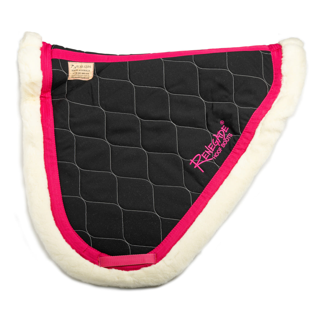 Archer Equine Saddle Pad - Braveheart - Black/Pink