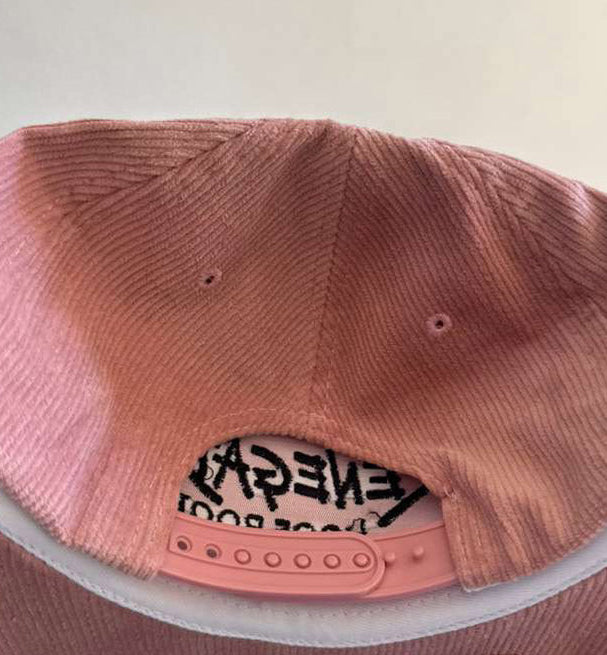 Renegade® Rope Corduroy Snapback Cap - Pink/Black