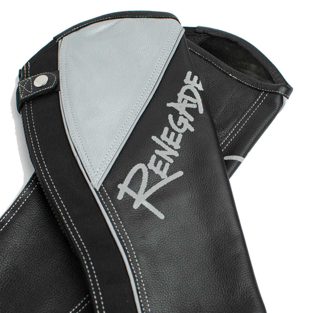 Renegade® Leather Half Chaps - Black/Silver