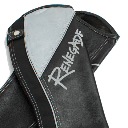 Renegade® Leather Half Chaps - Black/Silver