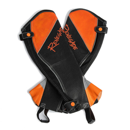 Renegade® Perforated Leather Half Chaps - Orange