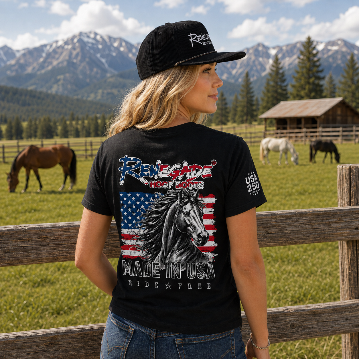 Renegade T-Shirt: USA 250 Black