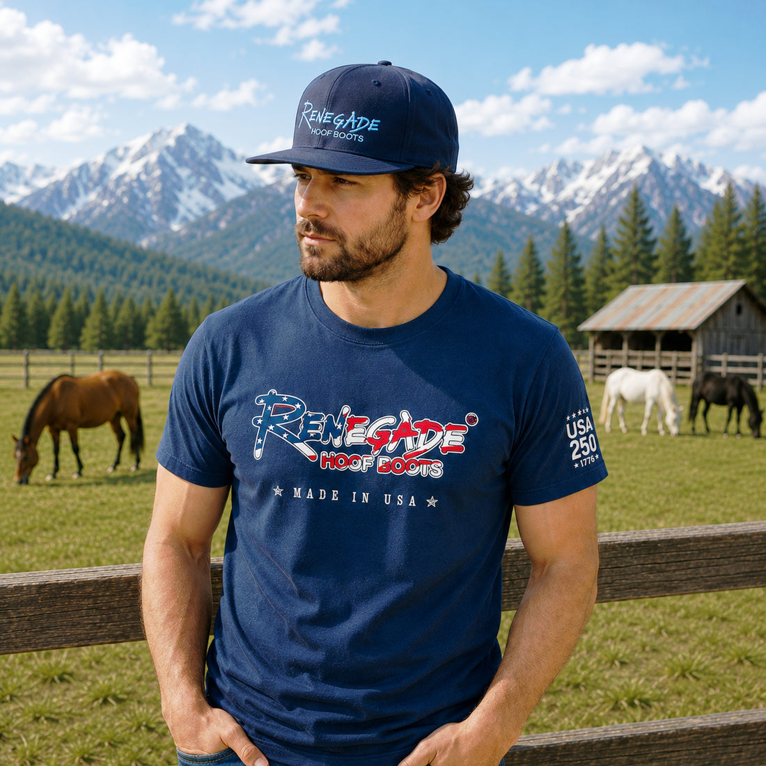 Camiseta Renegade: USA 250 Azul