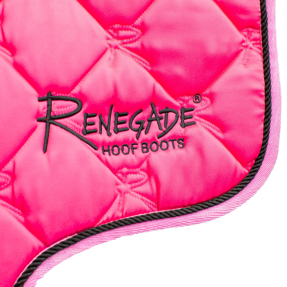 Renegade® English Saddle Pad - Cross Country Cut, Pink/Black