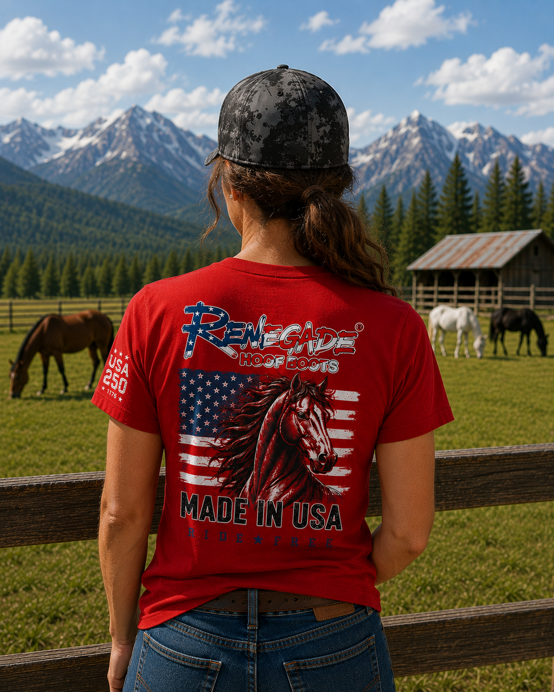 Renegade T-Shirt: USA 250 Red