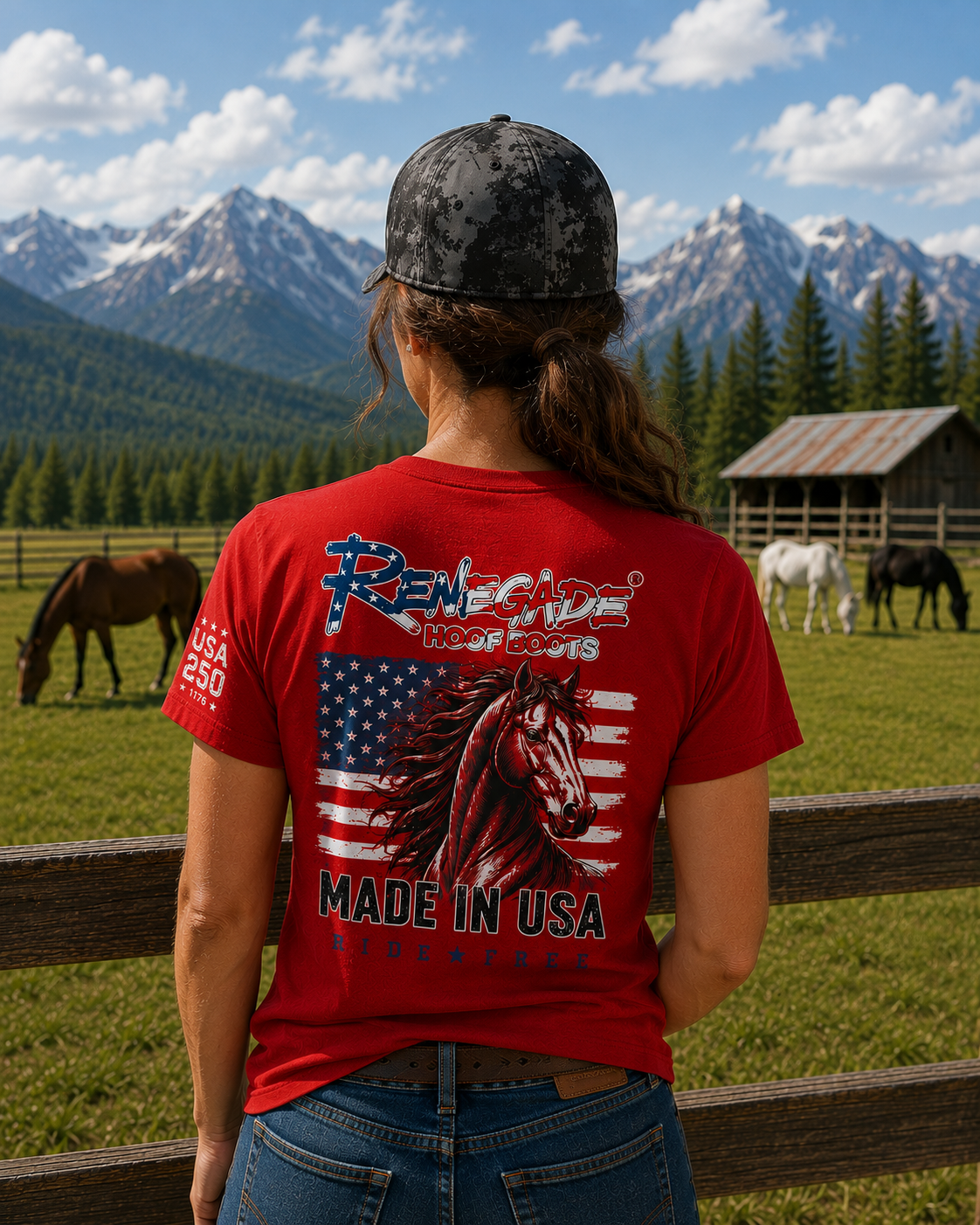 Renegade T-Shirt: USA 250 Red