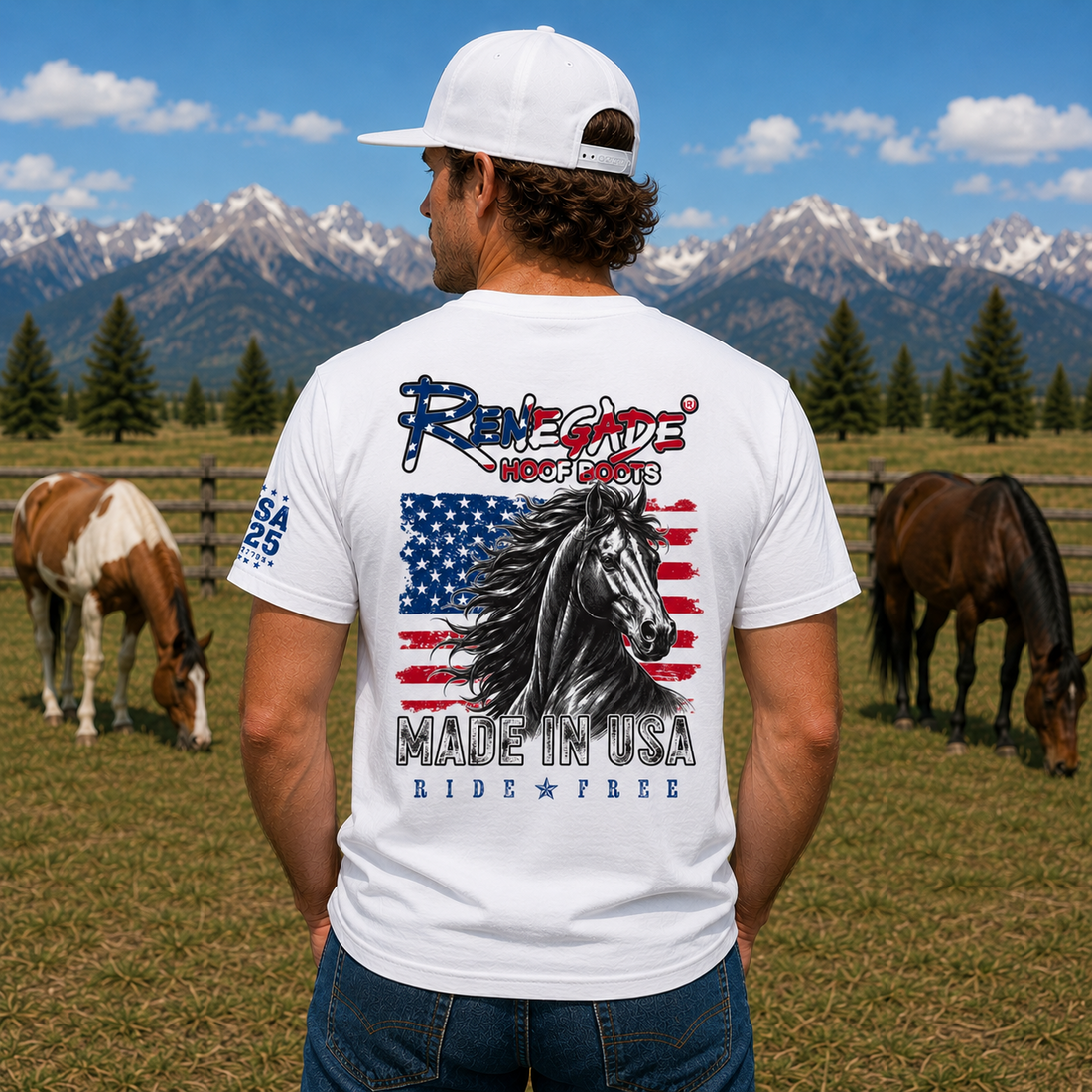 Renegade T-Shirt: USA 250 White